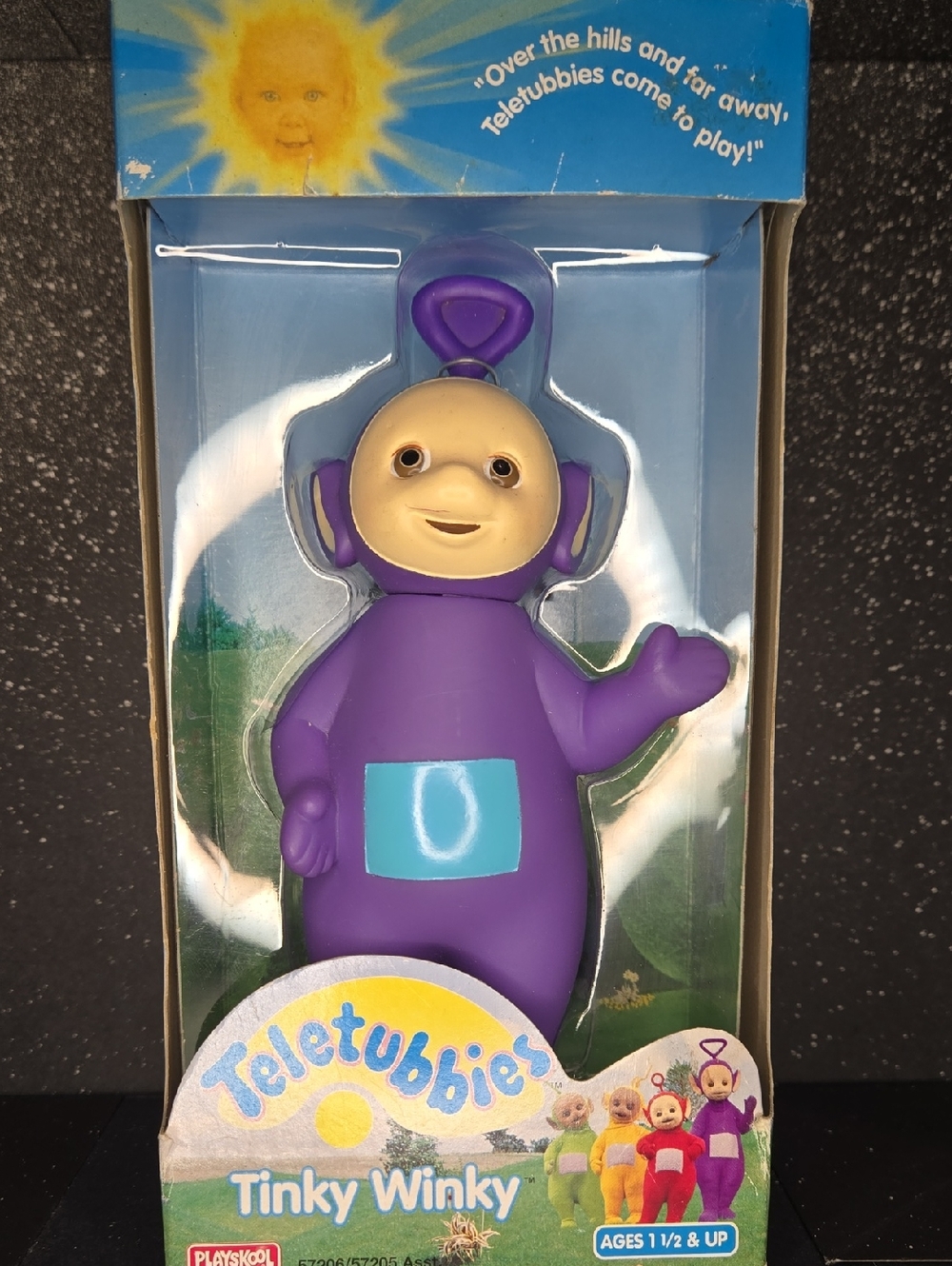 Vintage Teletubbies Purple  Tinky Winky PVC 6” Doll 1998 Playskool Brand NEW